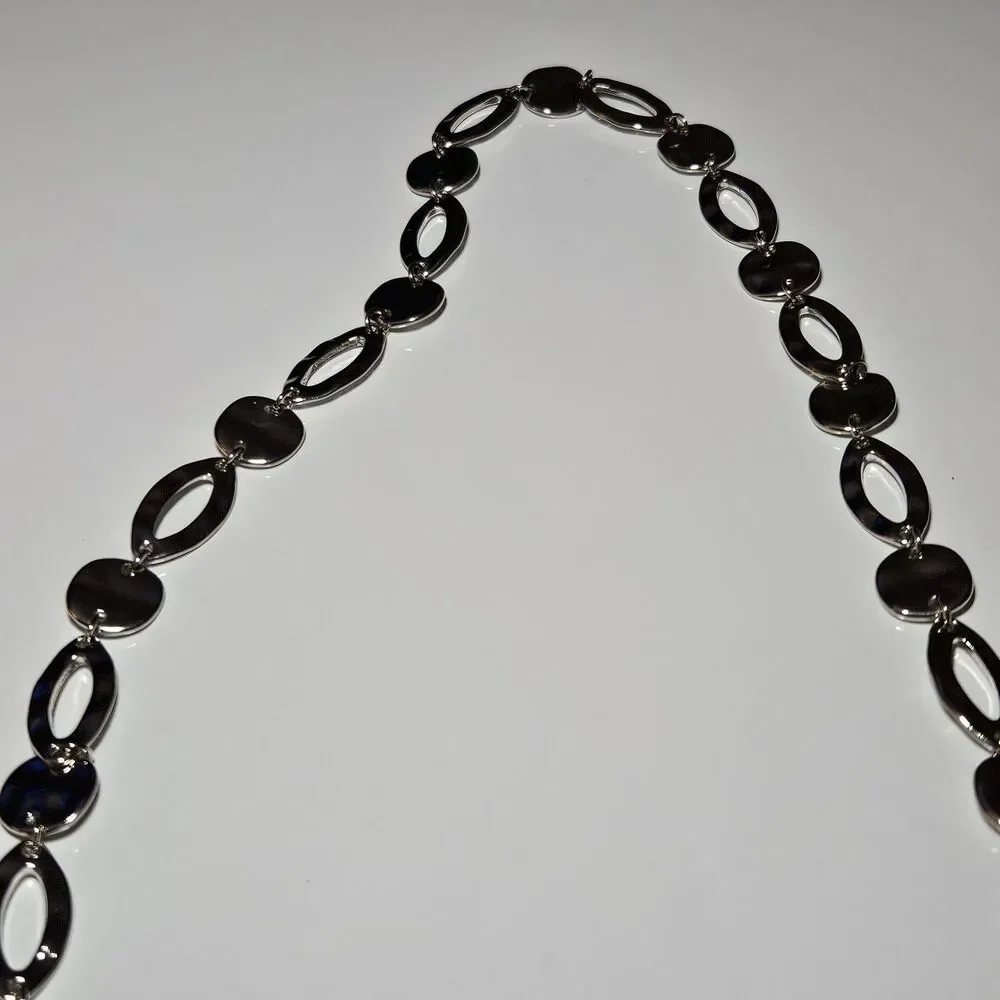 Time And Tru Silver Tone Chunky Chain Necklace 36